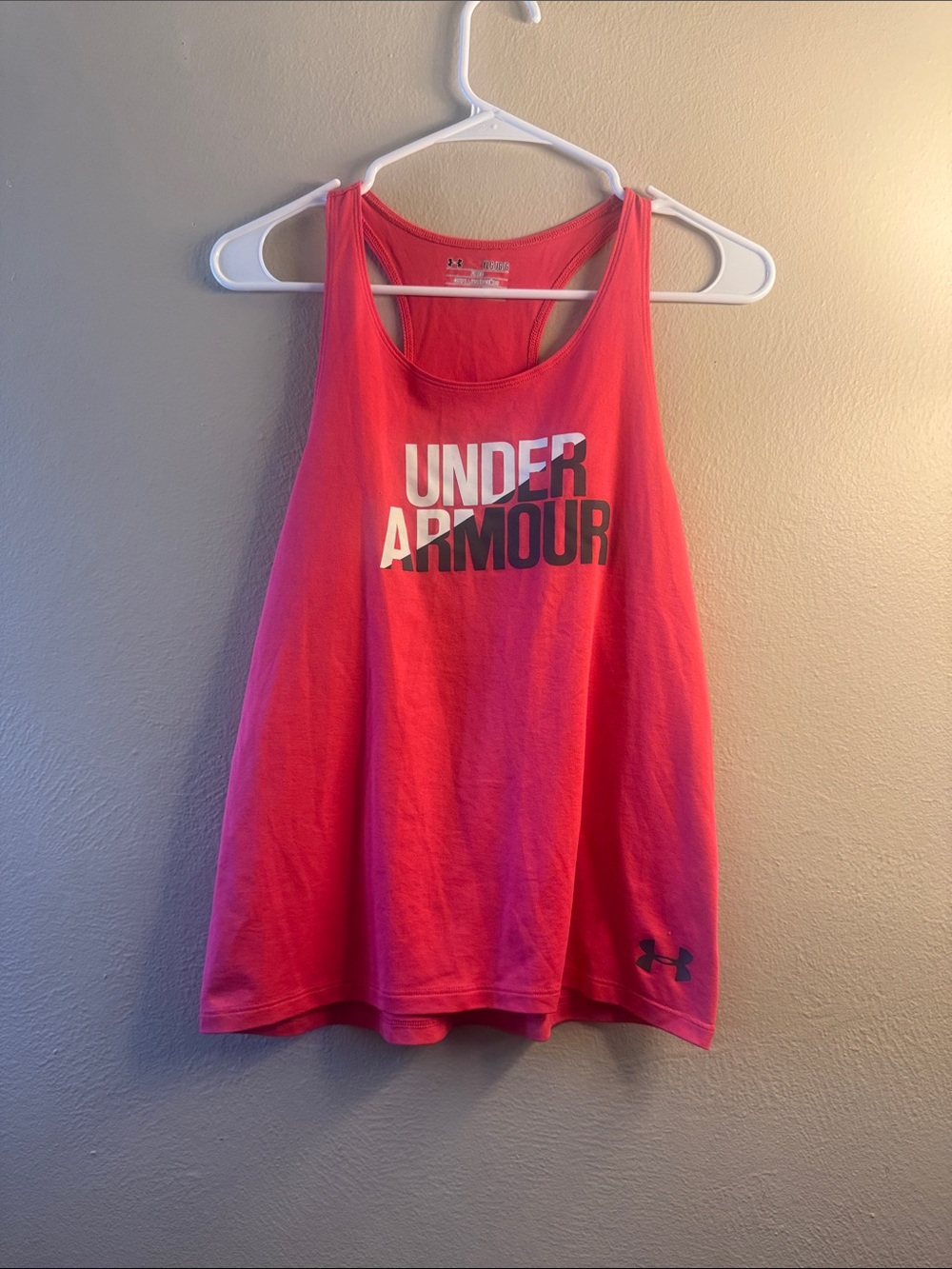 Under Armour Hot Pink Logo Racerback Tank